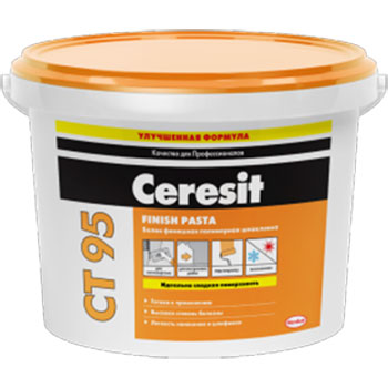 Шпаклевка белая финишная полимерная готовая Церезит (Ceresit) IN 95 Premium finish Pasta