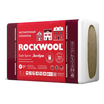 Роквул (Rockwool) Лайт Баттс Экстра, плотность 40-50 кг/м3