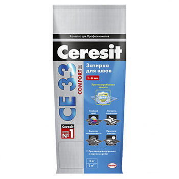 Затирка для плитки Церезит (Ceresit) CE 33 Comfort