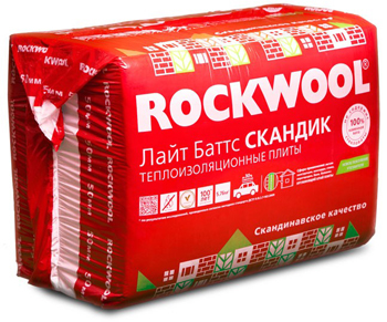 Роквул (Rockwool) Лайт Баттс Скандик, плотность 32 кг/м3