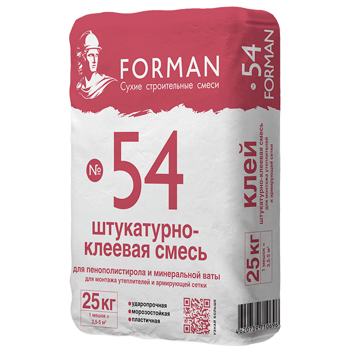 Штукатурно-клеевая смесь FORMAN 54