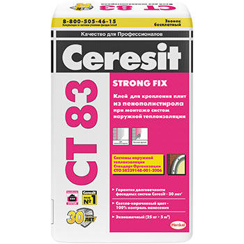 Клей для пенополистирола Церезит (Ceresit) CТ 83 Strong Fix