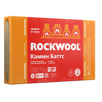 Роквул (Rockwool) Камин Баттс, плотность 110 кг/м3