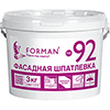 Готовая фасадная шпатлевка полимерная белая FORMAN 92